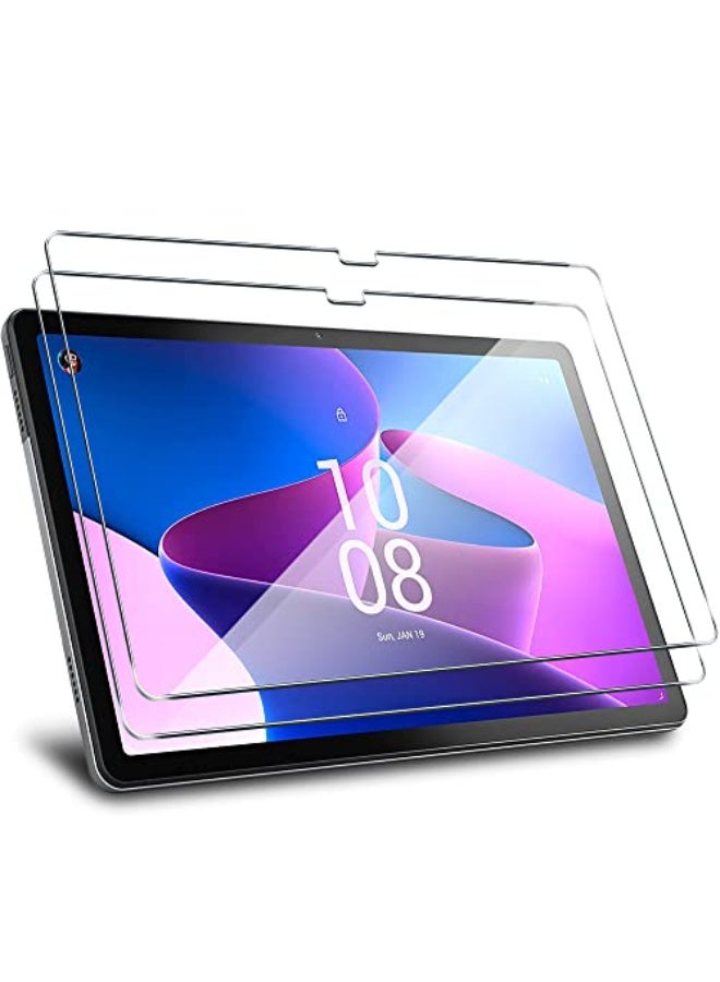 حماية شاشة مزدوجة لجهاز Lenovo Tab M10 HD، زجاج مقسى عالي الدقة متوافق مع Lenovo Tab M10 HD - شفاف